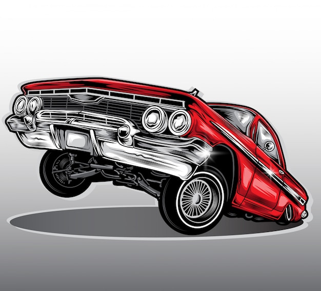 Lowrider car vector