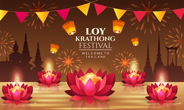 Loy krathong-concept