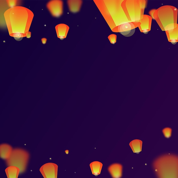Loy krathong festival card