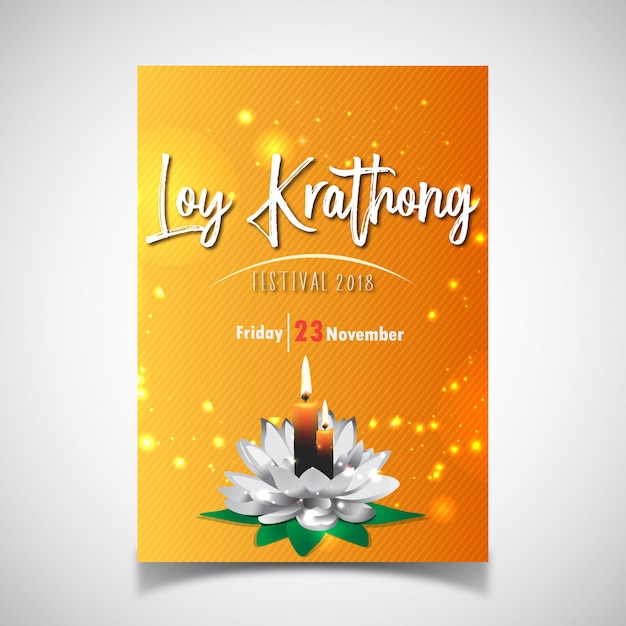 Loy krathong festival poster