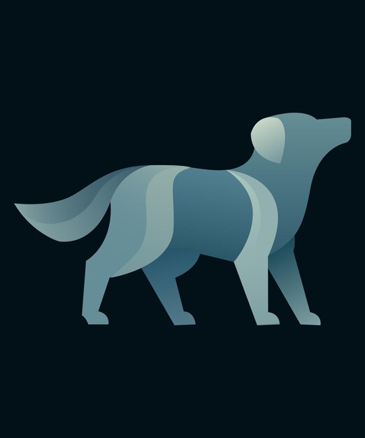 Vector loyal companion a vector dog illustration