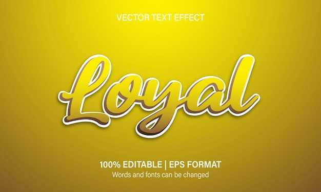 Loyal text style effect