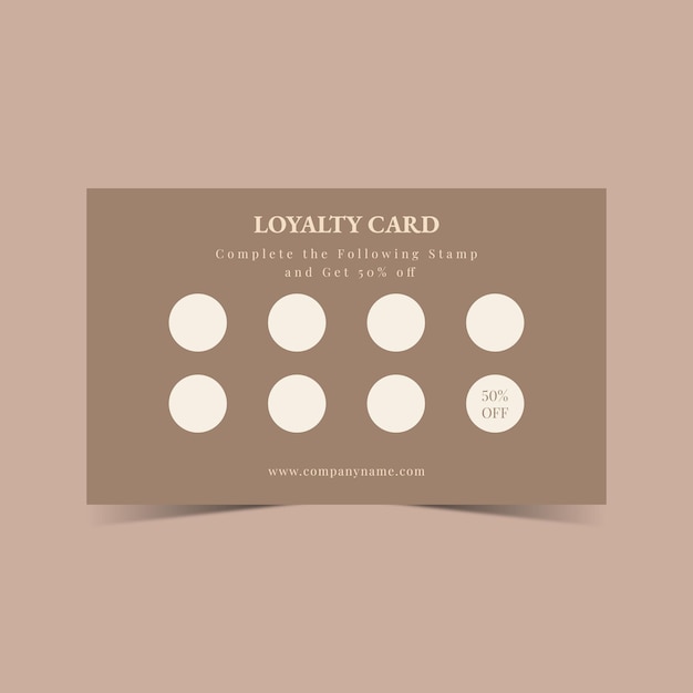 loyalty card design for cafe coffee Gift Card Design