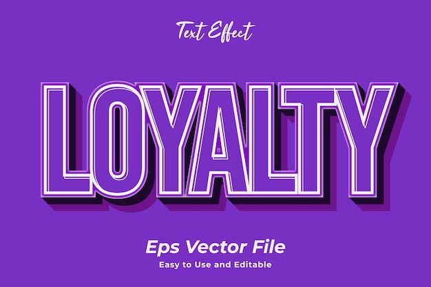 Loyalty Text effect Editable and easy to use Premium vector