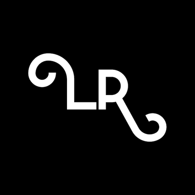 벡터 로고 디자인: 첫 글자 lp 로고 아이콘, 추상적인 글자 lp, 최소한의 로고 디자인 템플릿, 검은색으로 된 글자 디자인 터, lp 로고