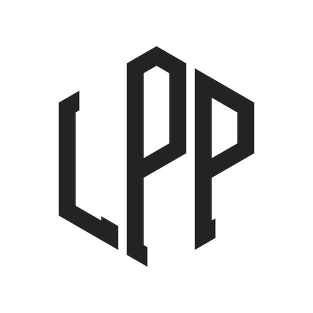 LPP-logoontwerp Initiële letter LPP-monogram Logo met behulp van zeshoekige vorm
