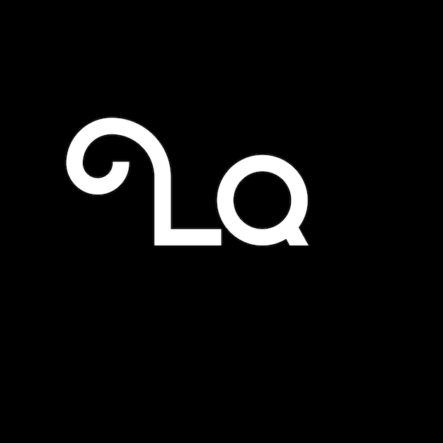 Vector lq letter logo design initial letters lq logo icon abstract letter lq minimal logo design template l q letter design vector with black colors lq logo