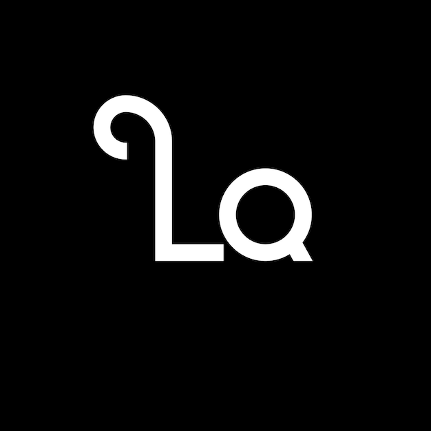 LQ Letter Logo Design Первоначальные буквы Икона логотипа LQ Абстрактная буква LQ минимальный шаблон дизайна логотипа Vector дизайна букв LQ с черными цветами LQ логотип