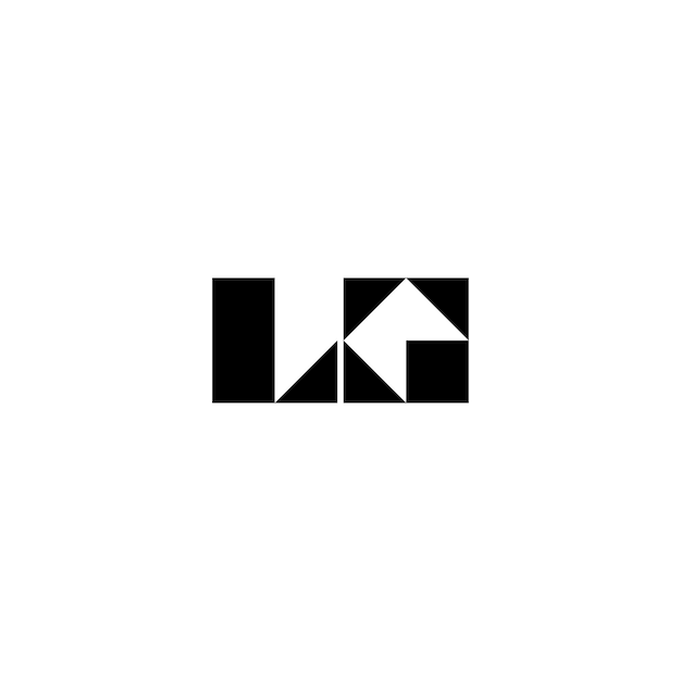 LQ монограмма дизайн логотипа буква текст имя символ монохромный логотип алфавит персонаж простой логотип