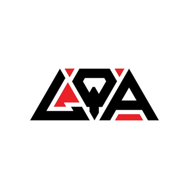 lqa triangle letter logo design with triangle shape lqa triangle logo design monogram lqa triangle vector logo template with red color lqa triangular logo simple elegant and luxurious logo lqa