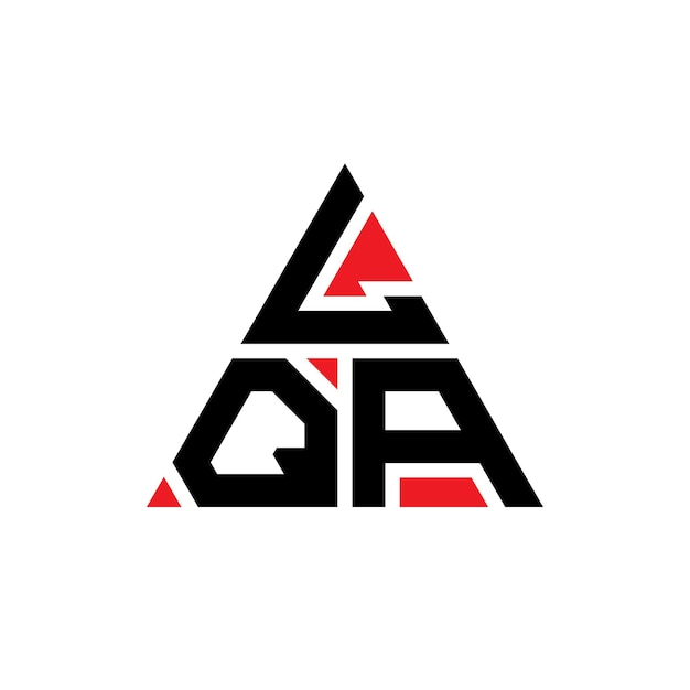 lqa triangle letter logo design with triangle shape lqa triangle logo design monogram lqa triangle vector logo template with red color lqa triangular logo simple elegant and luxurious logo