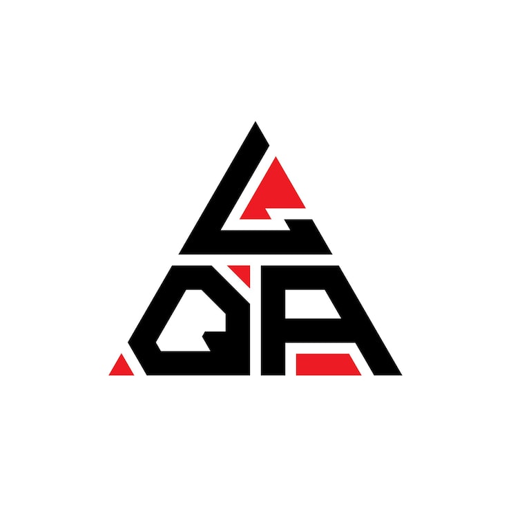 Vector lqa triangle letter logo design with triangle shape lqa triangle logo design monogram lqa triangle vector logo template with red color lqa triangular logo simple elegant and luxurious logo