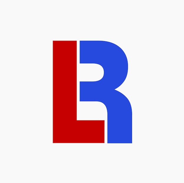 LR company name initial letters icon. LR monogram.