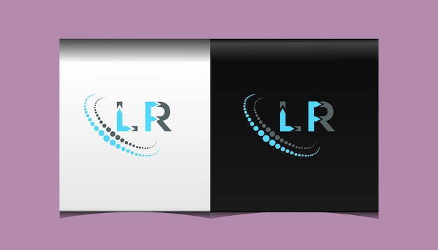 Vector lr eerste moderne logo ontwerp vector pictogrammalplaatje