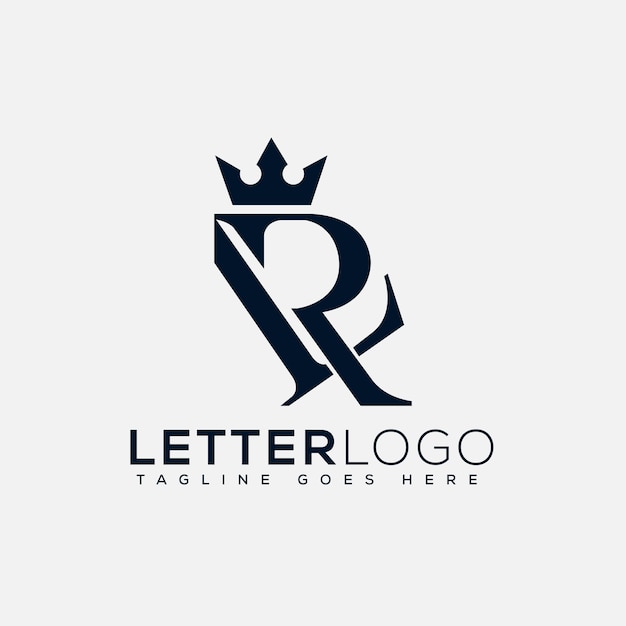 Vettore elemento di branding grafico vettoriale del modello di progettazione del logo lr