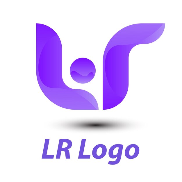 Vettore icona del logo lr per l'app