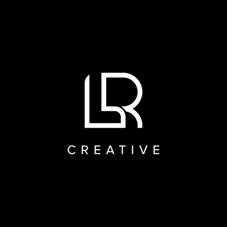 Vector lr rl alphabet letter logo design initial vector symbol