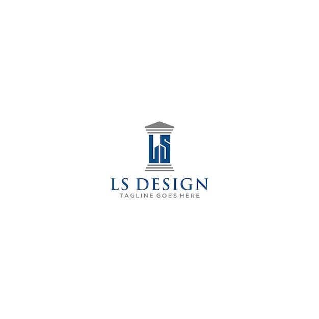 Ls initial law firm logo sign design