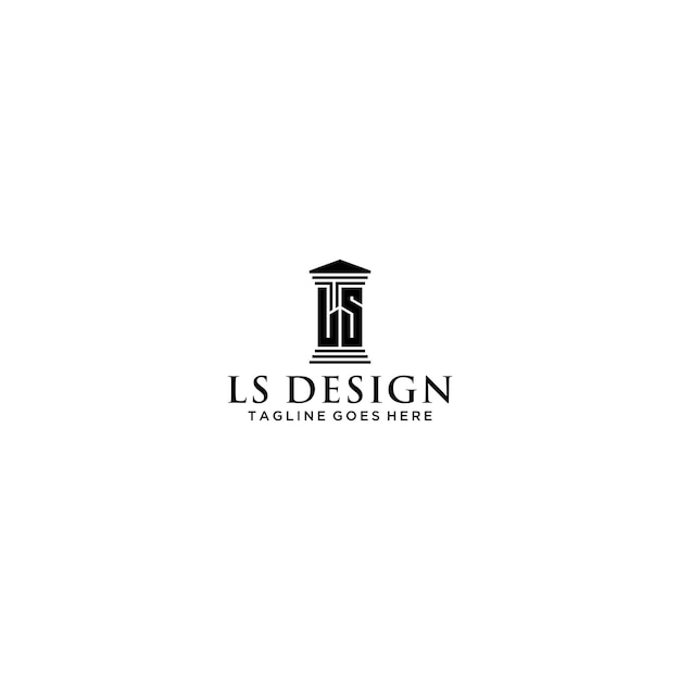 LS Initial Law Firm Logo Sign Design