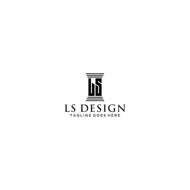 Design del segno del logo dello studio legale ls