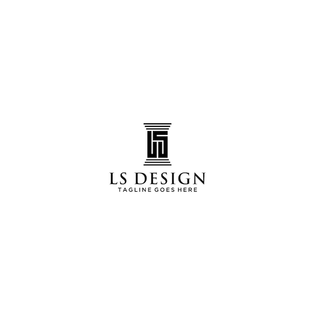 Ls initial law firm logo sign design