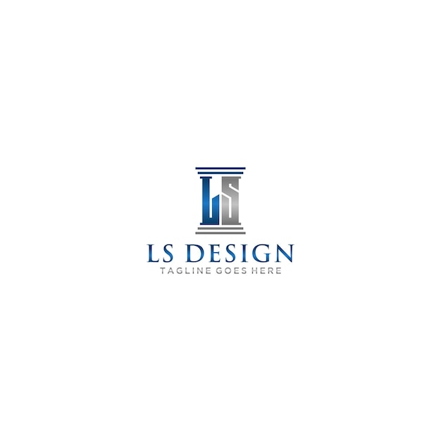 Ls initial law firm logo sign design