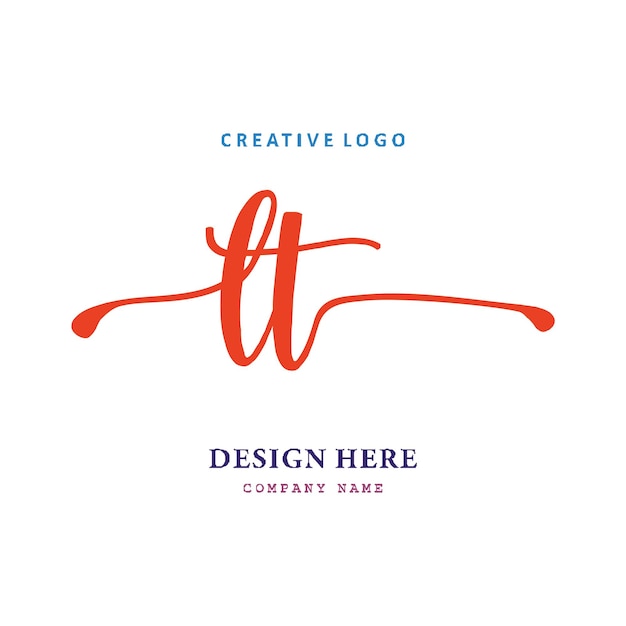 LT lettering logo is simple easy to understand and authoritative