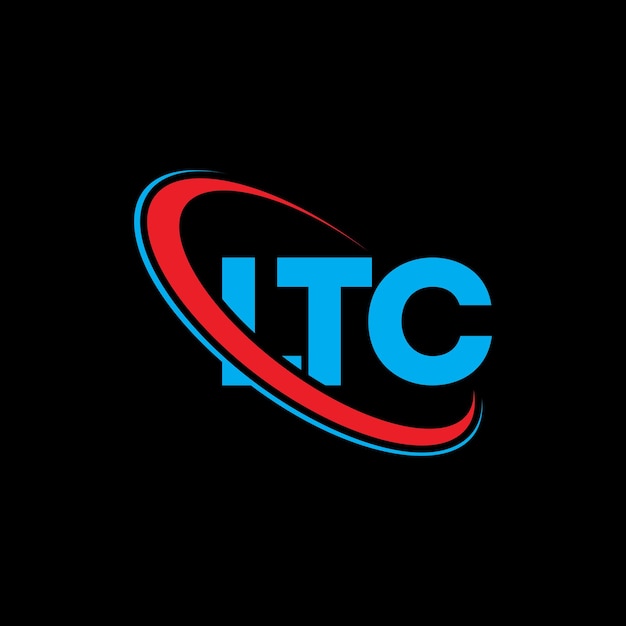LTC 로고: LTC 문자 LTC 글자 로고 디자인 이니셜 (LTC 로고는 원과 대문자 모노그램 로고로 연결되어 있으며 기술 비즈니스 및 부동산 브랜드를 위한 LTC 타이포그래피)