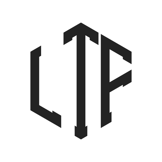 LTF Logo Design Initial Letter LTF Monogram Logo using Hexagon shape