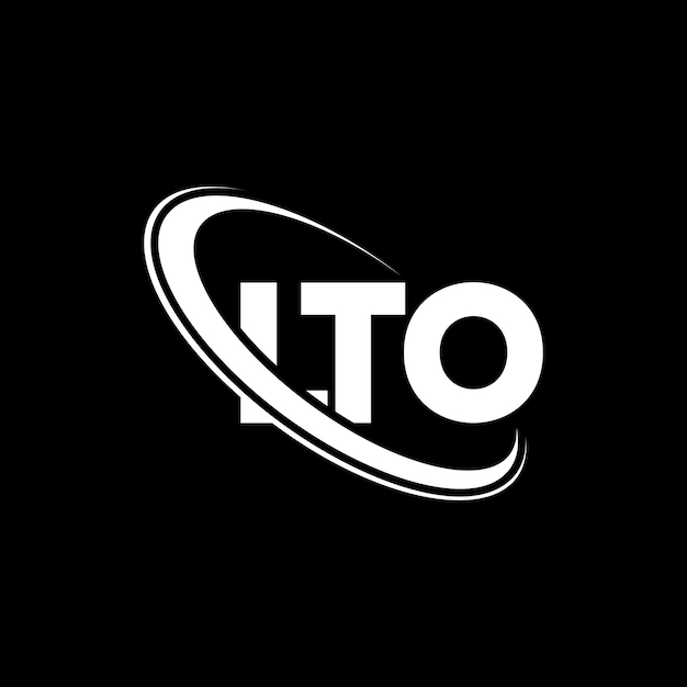 LTOのロゴ LTOの文字 LTOの字母 ロゴのデザイン LTOのイニシャル ロゴは円と大文字のモノグラムで結びついています LTOのタイポグラフィーは テクノロジービジネスと不動産のブランドです