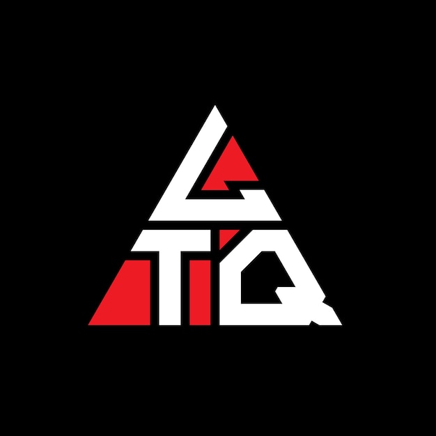LTQ トライアングル・レター・ロゴ デザイン モノグラム LTQ 三角ベクトル・ロゴ テンプレート 赤色 LTQ三角ロゴ シンプル エレガントで豪華なロゴ