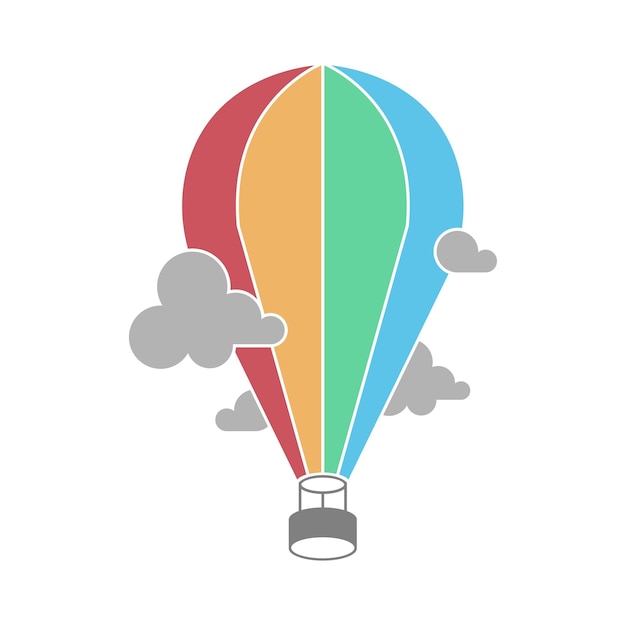 Vector lucht ballon pictogram logo ontwerp illustratie