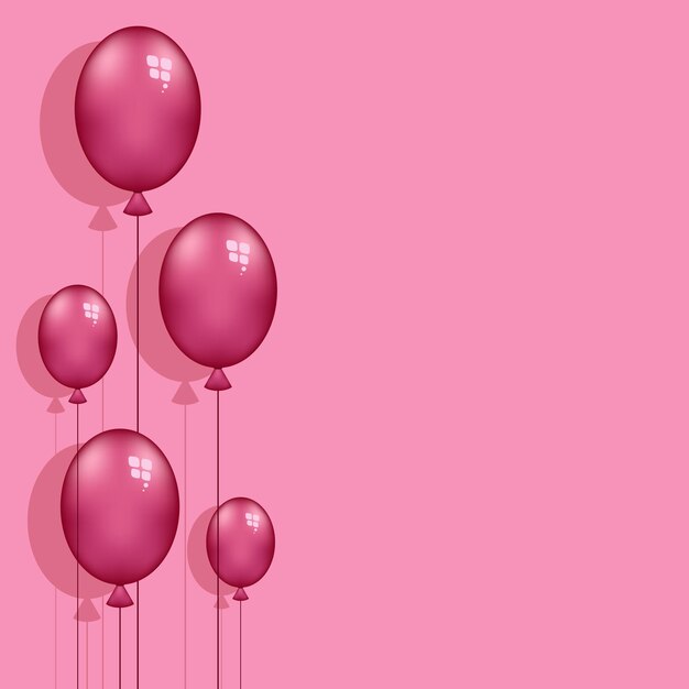 Lucht roze ballonnen voor feesten Gel rode ovale ballonnen voor het ontwerpen van banners en uitnodigingen