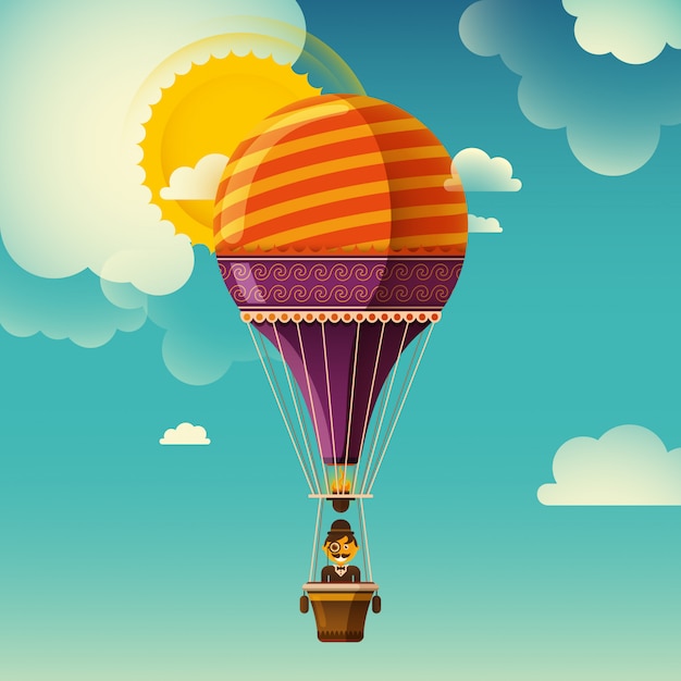 Luchtballon illustratie