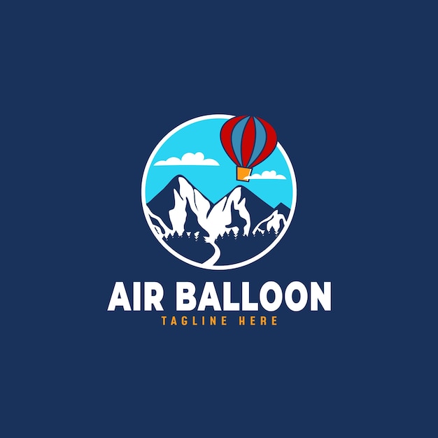 Luchtballon Logo ontwerp inspiratie voor reisorganisatie