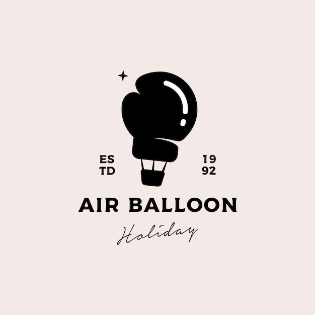 Luchtballon logo ontwerp vectorillustratie