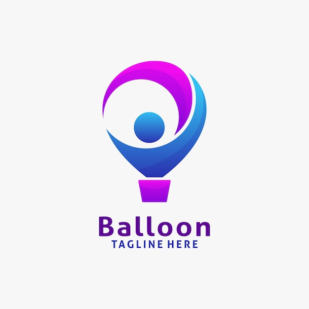 Luchtballon logo ontwerp