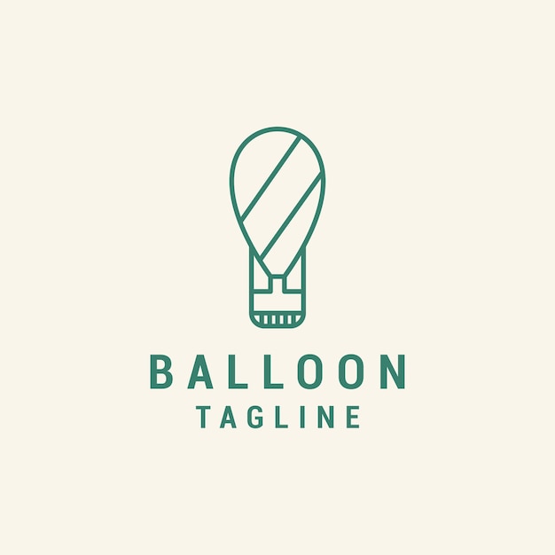 Luchtballon logo vector pictogram ontwerpsjabloon