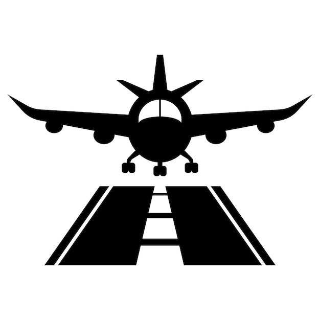 Luchthaven pictogram logo vectorillustratie ontwerp sjabloon