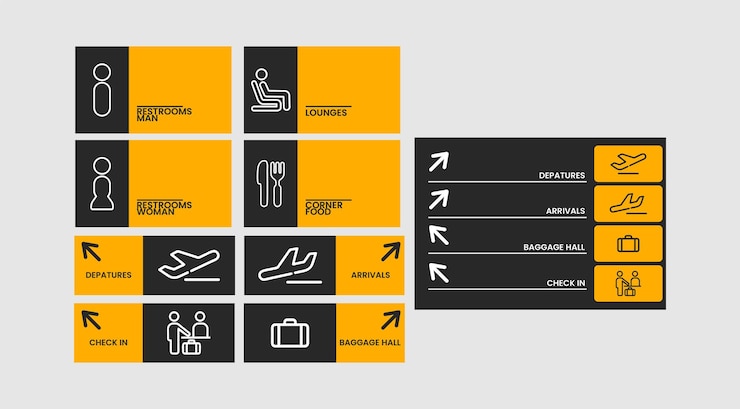 Vector luchthaven pictogram toilet teken