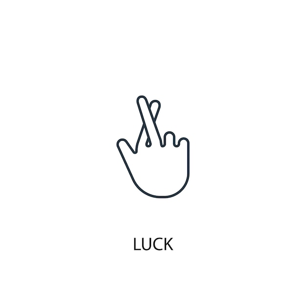 Luck concept line icon. simple element illustration. luck concept outline symbol design. can be used for web and mobile ui/ux