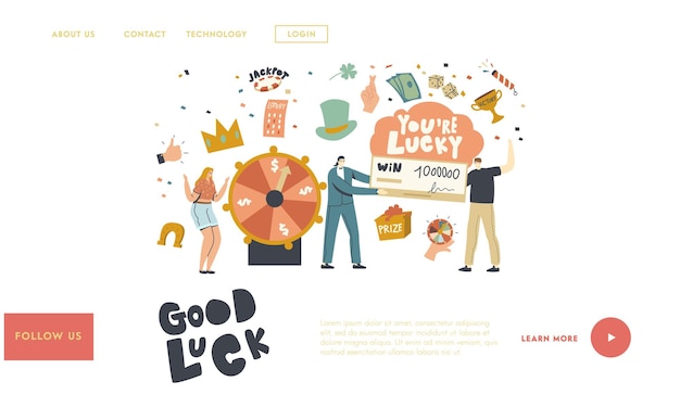 Luck and fortune landing page template