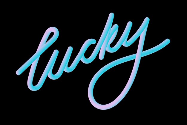 Lucky belettering