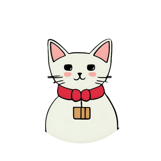 Lucky Cartoon Cat Illustration