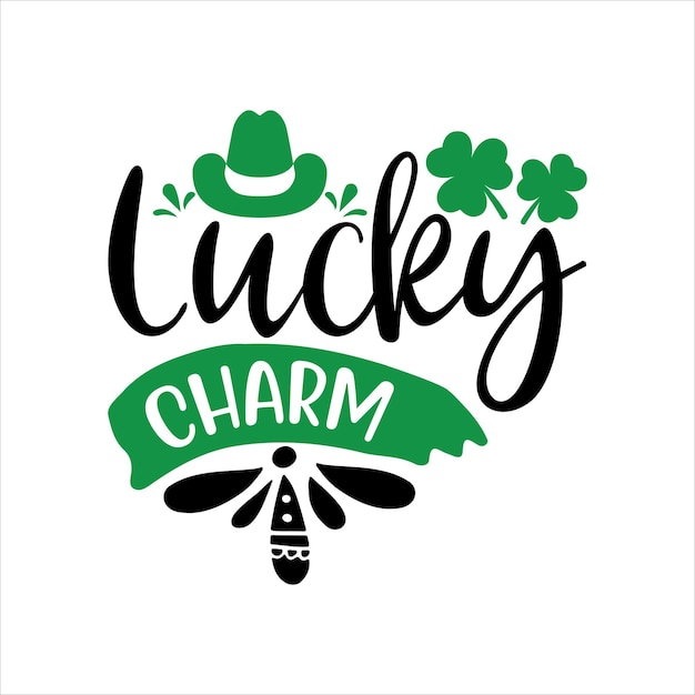 lucky_charm StPatricksDay T셔츠 디자인 인쇄 준비 벡터