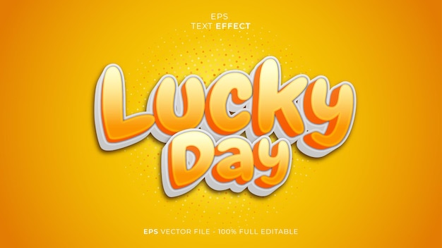 Lucky Day editable text effect font