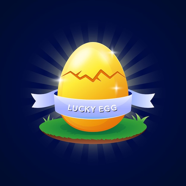 Vettore lucky egg promozione di marketing gioco fedeltà