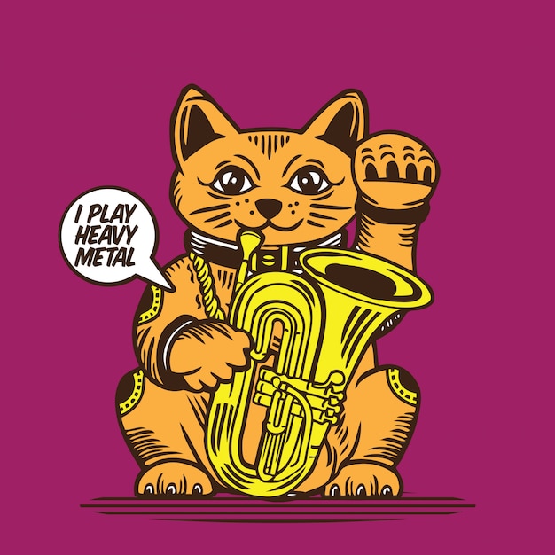 Lucky Fortune Cat Tuba Trombone Music spelen