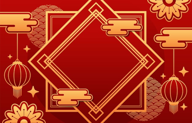 Vector lucky red chinese new year