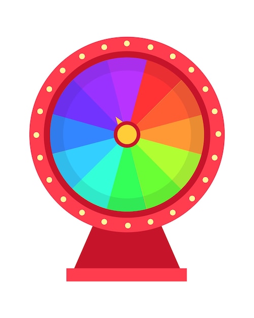 Vector lucky spinning roulette vector illustration